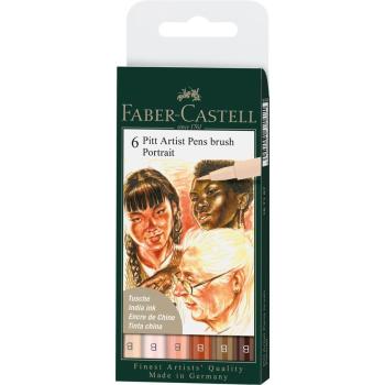 Faber Castell Pitt Artist Pen Brush Portrait  6er-Set