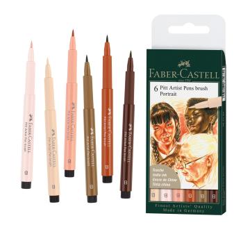 Faber Castell Pitt Artist Pen Brush Portrait  6er-Set