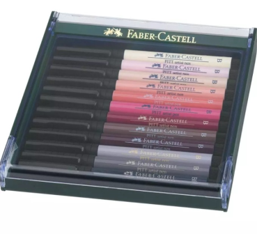 Faber Castell Pitt Artist Pen Brush Skin Tones  12er-Set