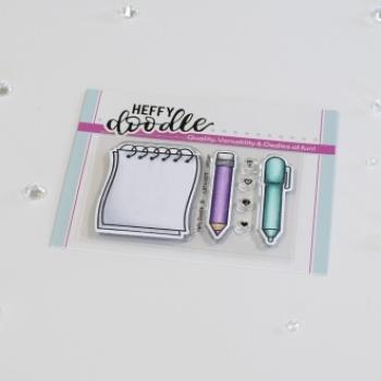 Heffy Doodle Just a Note   Clear Stamps - Stempel 