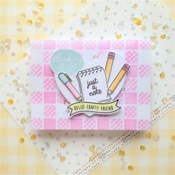 Heffy Doodle Just a Note   Clear Stamps - Stempel 