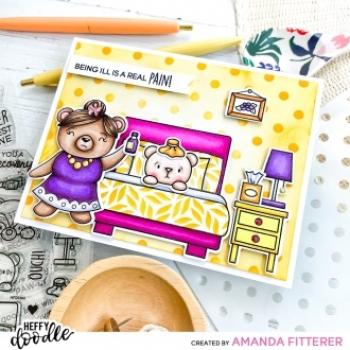 Heffy Doodle Bed Heads   Clear Stamps - Stempel 