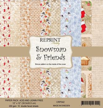 Reprint Snowman & Friends 12x12 Inch Paper Pack 