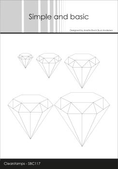 Simple and Basic " Diamonds " Clear Stamps