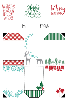 LDRS-Creative Christmas Gift Tag Stack 4x6 Inch Clear Stamps