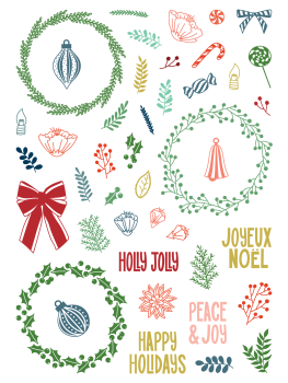 LDRS-Creative Peace & Joy Pirouette 6x8 Inch Clear Stamps