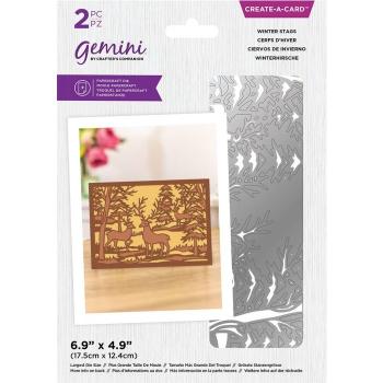 Gemini Christmas Big Scene Winter Stags Create-a-Card Dies  - Stanze - 