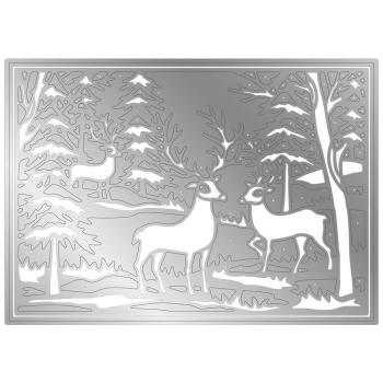Preview: Gemini Christmas Big Scene Winter Stags Create-a-Card Dies  - Stanze - 