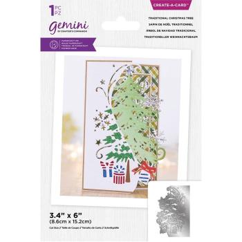 Gemini Christmas Scene Edge Traditional Christmas Tree Create-a-Card Die - Stanze - 
