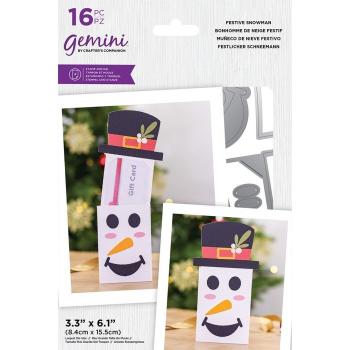 Gemini Festive Snowman Stamp/Die/Template - Stempel & Stanze 