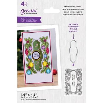 Gemini Sending Glad Tidings Stamp & Die  - Stempel & Stanze 