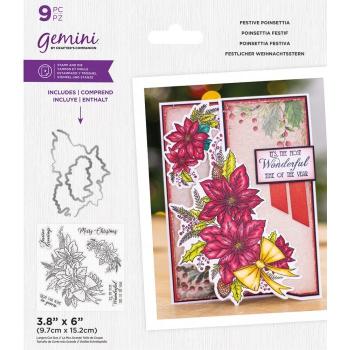 Gemini Festive Poinsettia Stamp & Die - Stempel & Stanze 