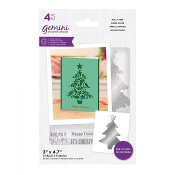 Gemini Holly Tree Stamp & Die - Stempel & Stanze 