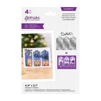 Gemini Triptych Santa Over Rooftops Elements Dies - Stanze - 