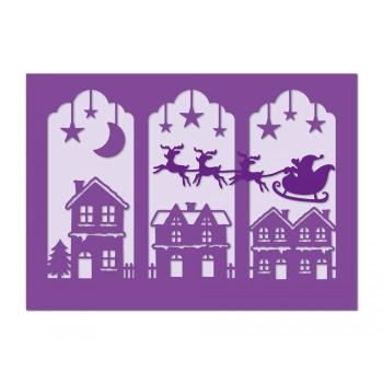 Gemini Triptych Santa Over Rooftops Elements Dies  - Stanze - 