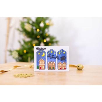 Gemini Triptych Santa Over Rooftops Elements Dies  - Stanze - 