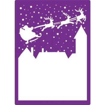 Gemini Over the Rooftops 3D Embossing Folder & Stencil - Prägefolder & Schablone