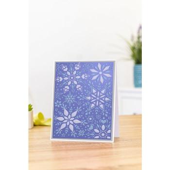 Gemini Snowflake Medley 3D Embossing Folder & Stencil - Prägefolder & Schablone