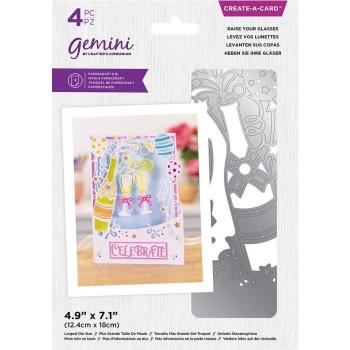 Gemini Raise your Glasses Create-a-Card Dies - Stanze - 