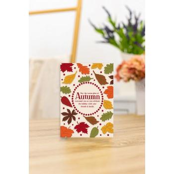 Crafters Companion -Autumn Blessings Collection Embossing Folder & Stencil Falling Leaves