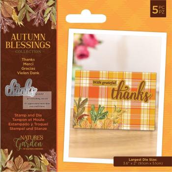 Crafters Companion - Autumn Blessings Collection Thanks - Stanze & Stempel