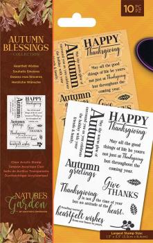 Crafters Companion - Autumn Blessings Collection - Clear Stamps