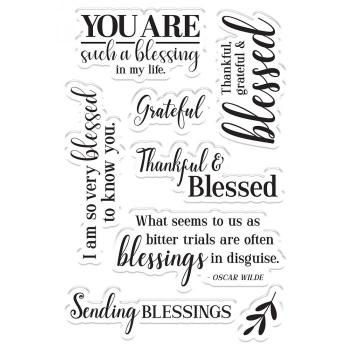 Crafters Companion - Autumn Blessings Collection Thankful - Clear Stamps