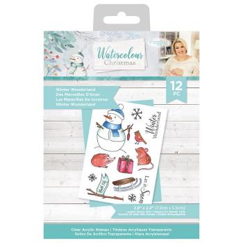 Crafters Companion - Watercolour Christmas Winter Wonderland - Clear Stamps