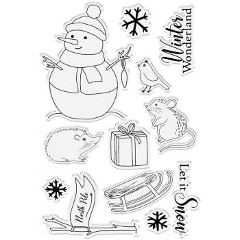 Crafters Companion - Watercolour Christmas Winter Wonderland - Clear Stamps