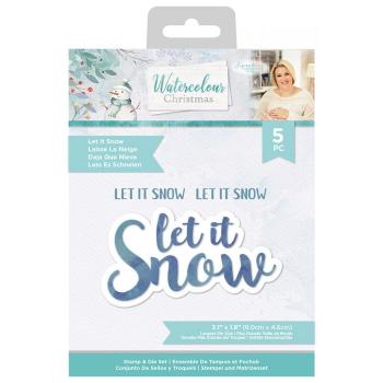 Crafters Companion -Watercolour Christmas Let It Snow - Stanze & Stempel