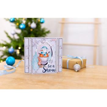 Crafters Companion - Watercolour Christmas Stamp & Die Build-A-Snowman - Stanze & Stempel