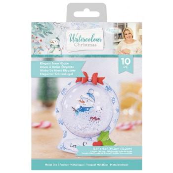 Crafters Companion -Watercolour Christmas Metal Die Elegant Snowglobe - Stanze