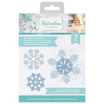 Crafters Companion -Watercolour Christmas Metal Die Snowflake Dimensionals - Stanze