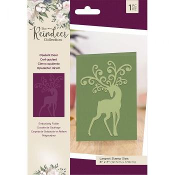 Crafters Companion -The Reindeer Collection Embossing Folder Opulent Deer - Prägefolder