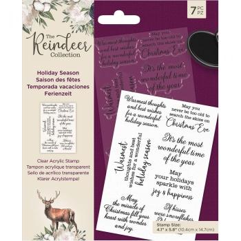 Crafters Companion - The Reindeer Collection - Hilday Season - Clear Stamps