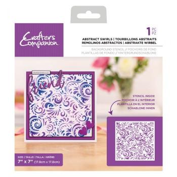 Crafters Companion -Abstract Swirls Background - Stencil - Schablone