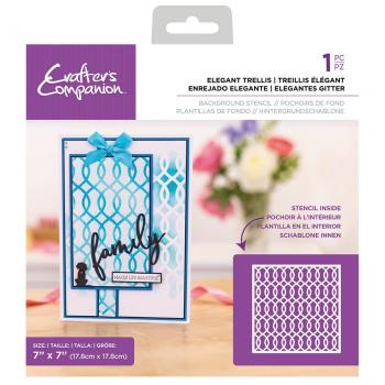 Crafters Companion -Elegant Trellis Background - Stencil - Schablone