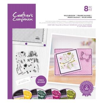 Crafters Companion -Wild Meadow - Stempel & Stencil