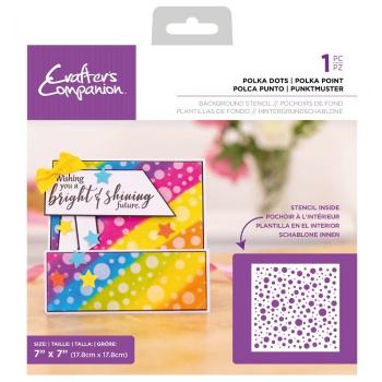 Crafters Companion -Polka Dots Background - Stencil - Schablone