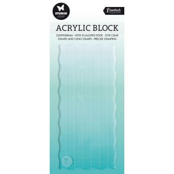 Studio Light - Essentials acrylic block for clear and cling stamps with grid - 15 x7