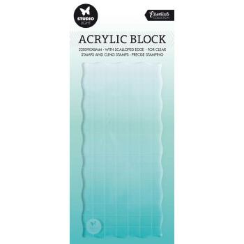 Studio Light -  Essentials acrylic block for clear and cling stamps with grid - 15 x7