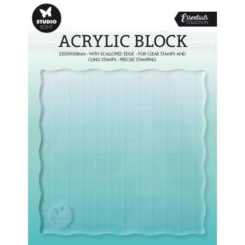 Studio Light - Essentials acrylic block for clear and cling stamps with grid 12x12