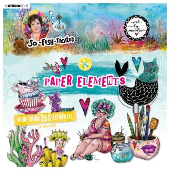 Studio Light - Designpapier  -  Die cut block Paper Elements So-Fish-Ticated nr.2