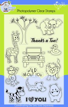 Lil Bluebird Designs - Safari Friends - Clear Stamps