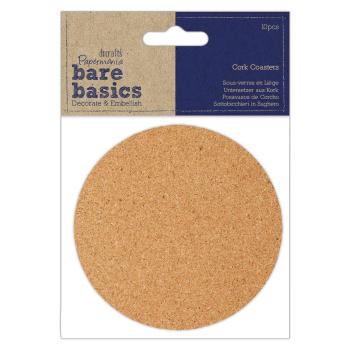 Papermania - Garn "Cork Coasters " - 10 Stück je 10 cm 