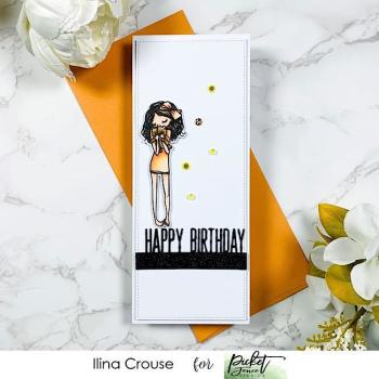 Picket Fence Studios Happy Birthday Word 2x6 Inch Topper  Die (PFSD-179)