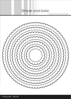 Simple and Basic " Small Pierced Scalloped Circles Cutting " Stanze - Die