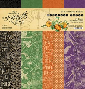 Graphic 45 "Midnight Tales" 12x12" Patterns & Solid Pad