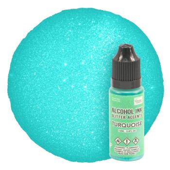Couture Creations Alcohol Ink Glitter Accents Turquoise