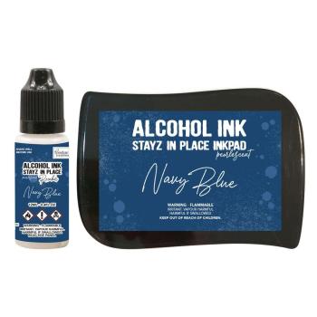 Couture Creations Stayz in Place Alcohol Ink Pearlescent - Stempelkissen Perlglanz Navy Blue Pad